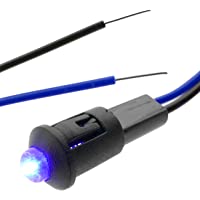 BeMatik - Luz LED piloto de 8mm 220VAC de color azul (QW019)